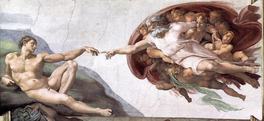 stworzenie Adama - fresk, Michelangelo Buonarottie