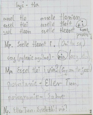 język fantasy - skan z notesu 2